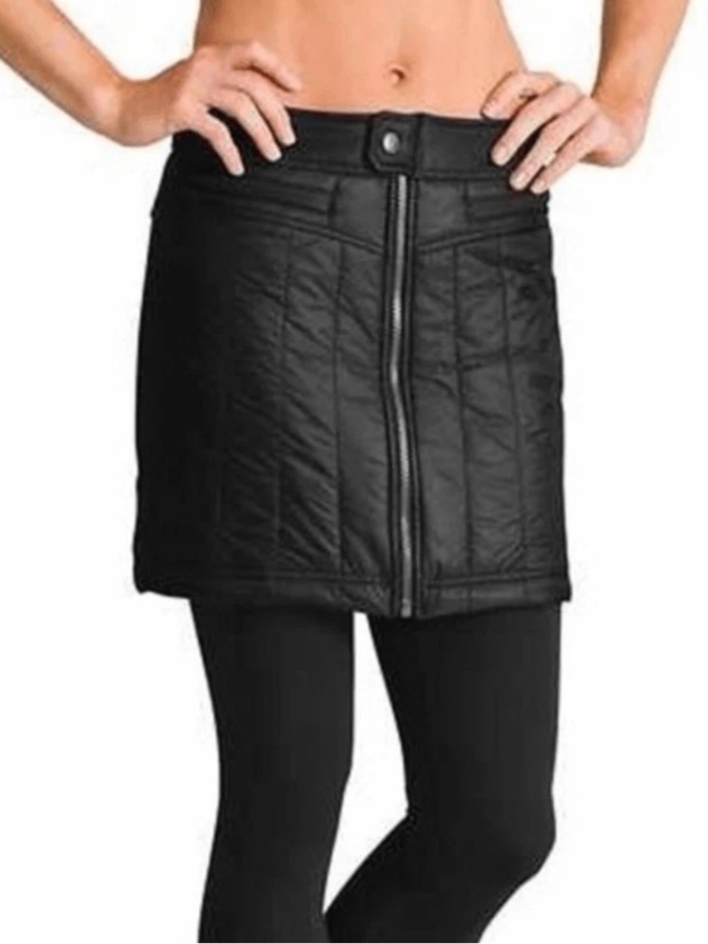 Athleta Women’s 4T Toasty Buns Insulated Quilted Puffer Zip Front Skirt 4 Tall